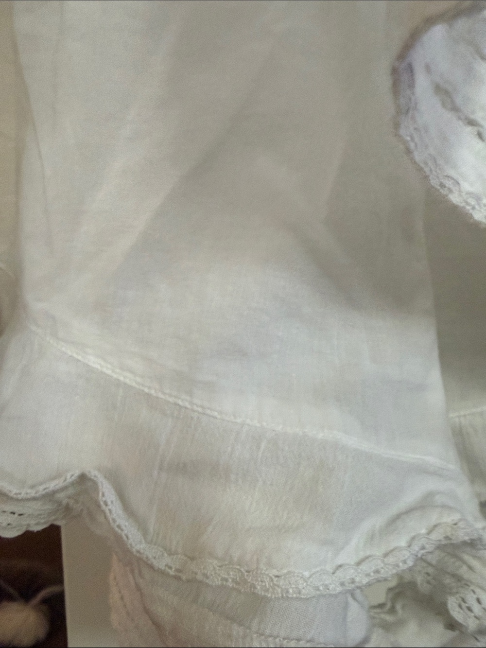 Aerie Bright White Skort ruffled tiered high rise preppy eyelet skirt shorts S - Picture 7 of 8